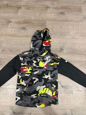 Nike Black,Camo,Neon Yellow & Red Dri-FIT Hoodie